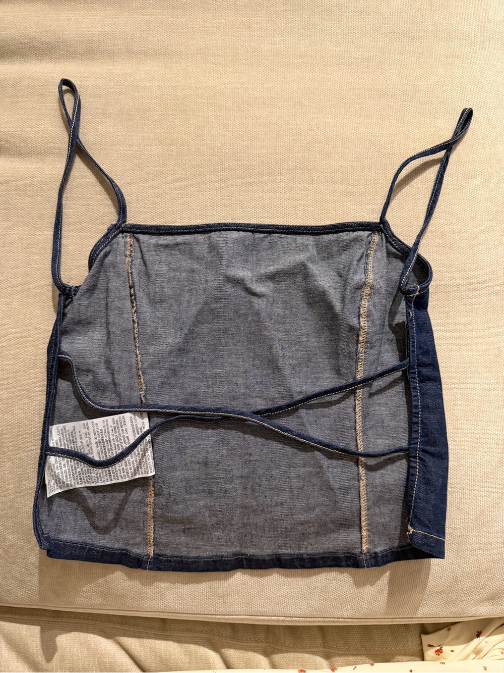 Zara Dark Blue Denim Spaghetti-Strap Cami - Picture 2 of 3